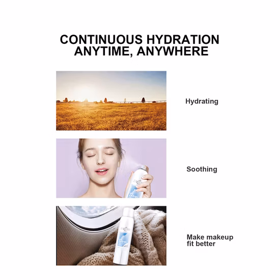 Etichetta privata Prezzo all'ingrosso Cura della pelle Tonico all'acqua per il viso Tonico spray per il viso senza alcool